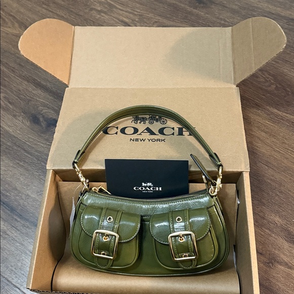Coach Ashton Olive Green Shoulder Bag + dust bag - Picture 11 of 12